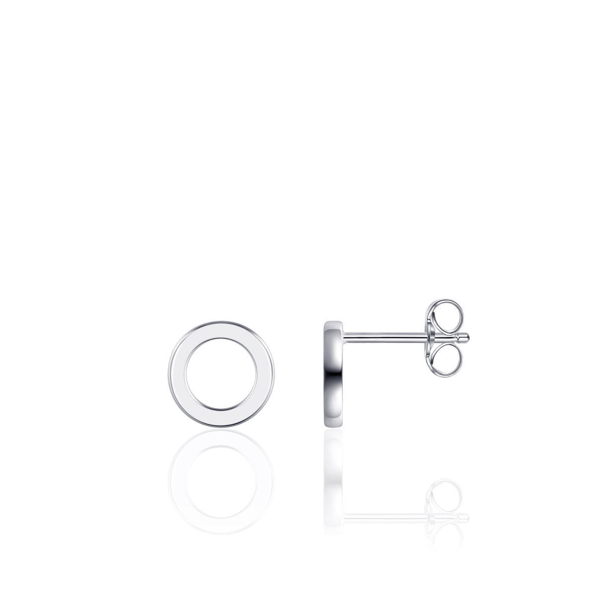 Gisser Oorringen Zilver Gerhodineerd – E1033