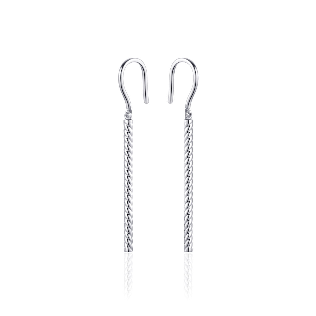 Gisser Oorringen Zilver Gerhodineerd – E1036