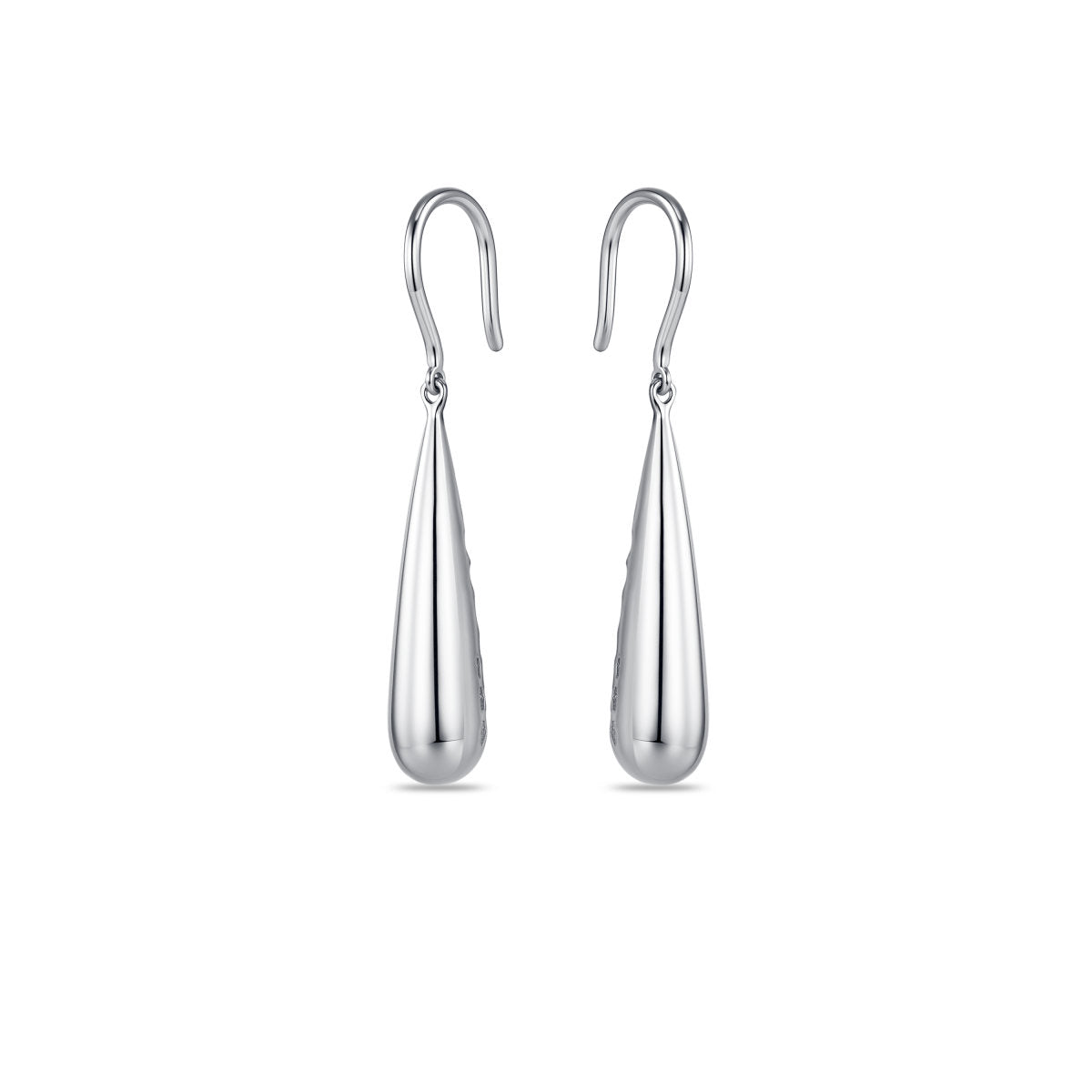 Gisser Oorringen Zilver Gerhodineerd – E1053