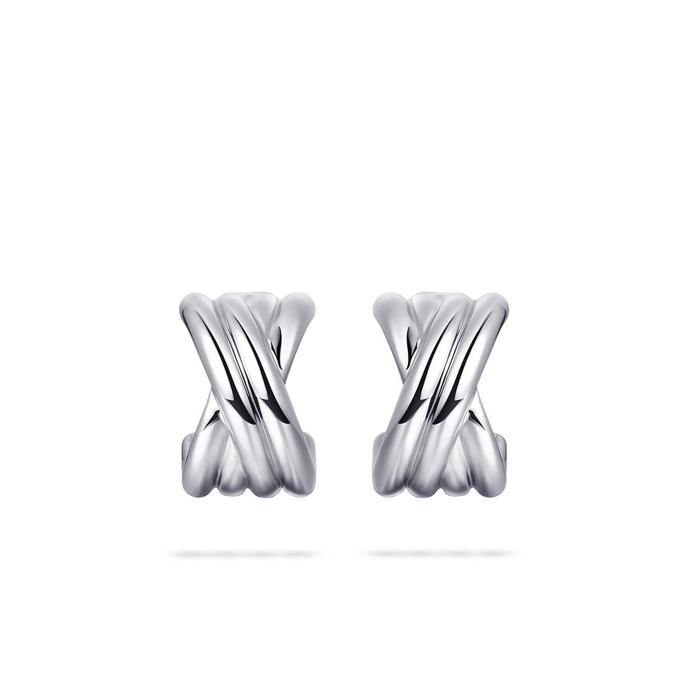 Gisser Oorringen Zilver Gerhodineerd – E1070