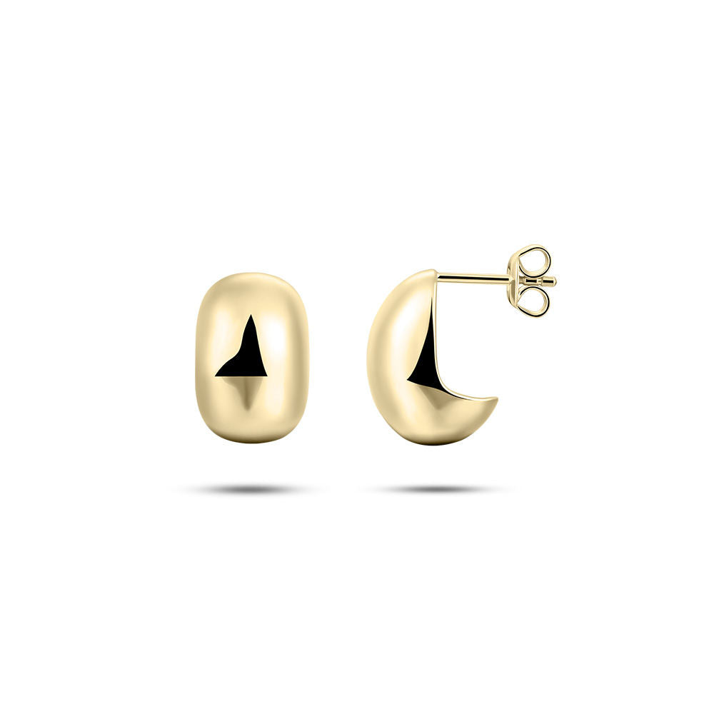 Gisser Oorknoppen Zilver Geel Verguld – E1087Y – foto 2