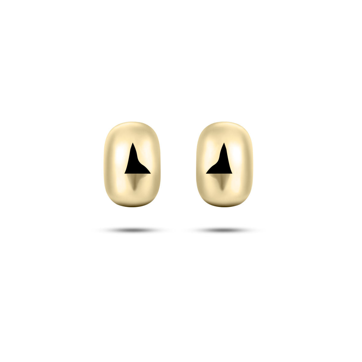 Gisser Oorknoppen Zilver Geel Verguld – E1087Y