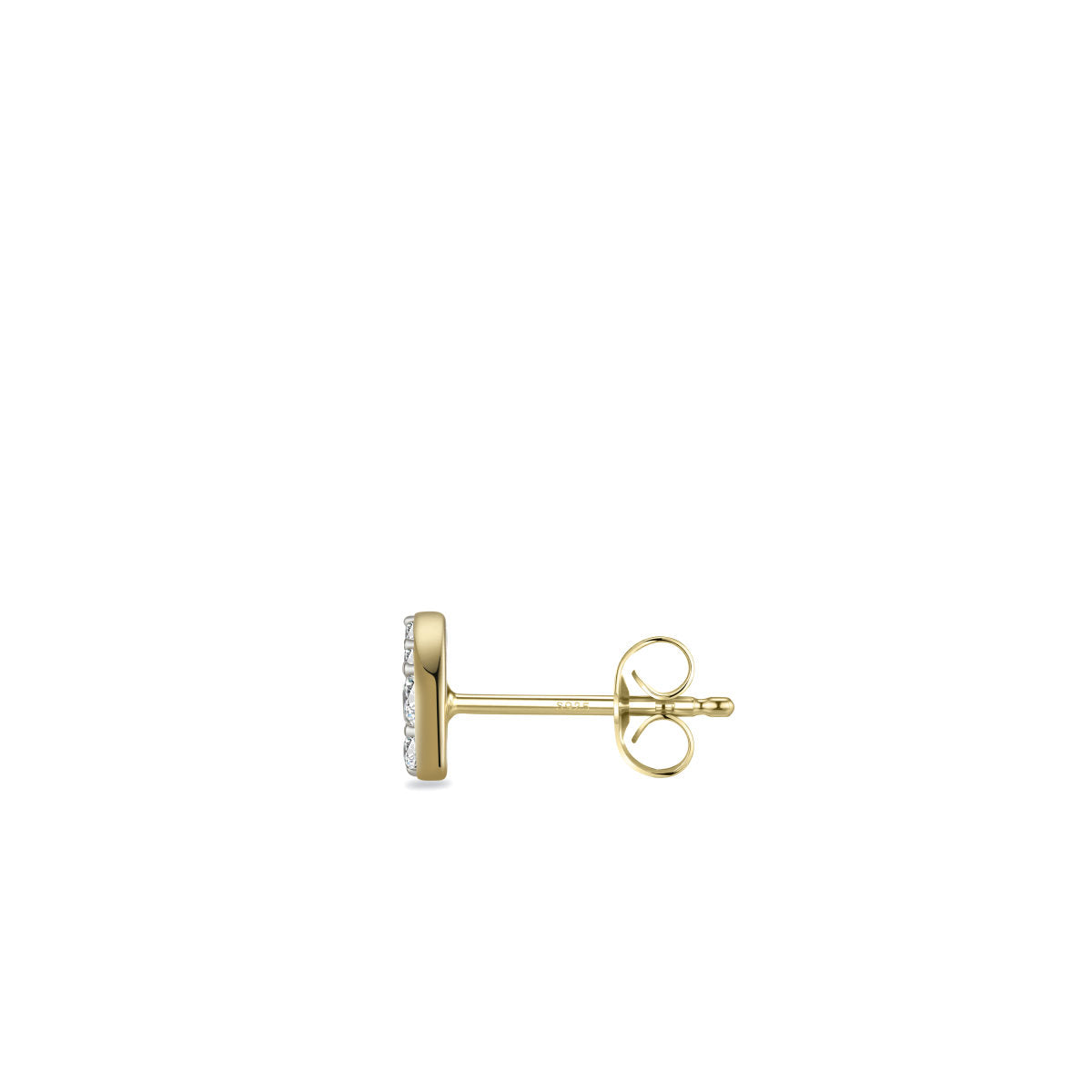 Gisser Oorbellen Zilver Verguld Bicolor Zirkonia Wit – E1090Y – foto 2