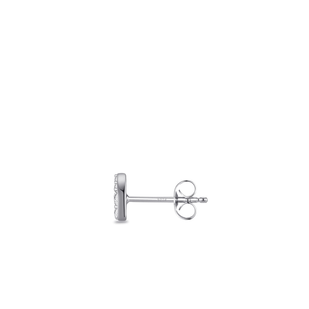 Gisser Oorringen Zilver Gerhodineerd Zirkonia Wit – E1090 – foto 2
