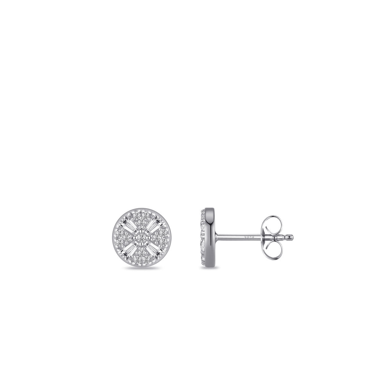 Gisser Oorringen Zilver Gerhodineerd Zirkonia Wit – E1091 – foto 3