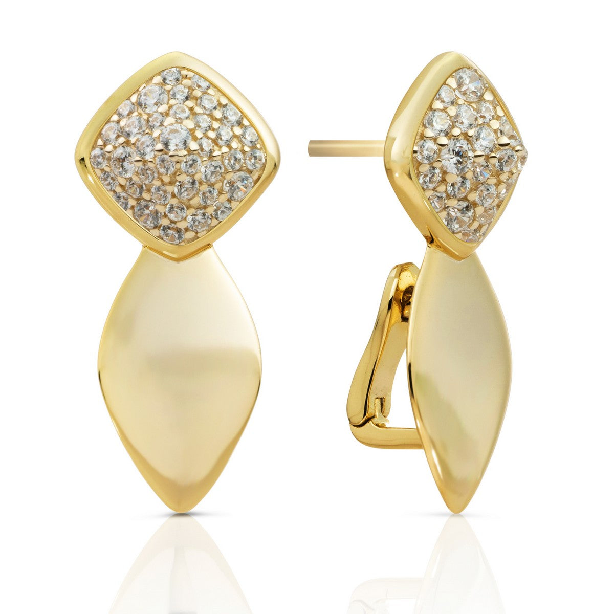 Sparkling Jewels Oorbellen Zirkonia EAG05-CZ Goudkleurig
