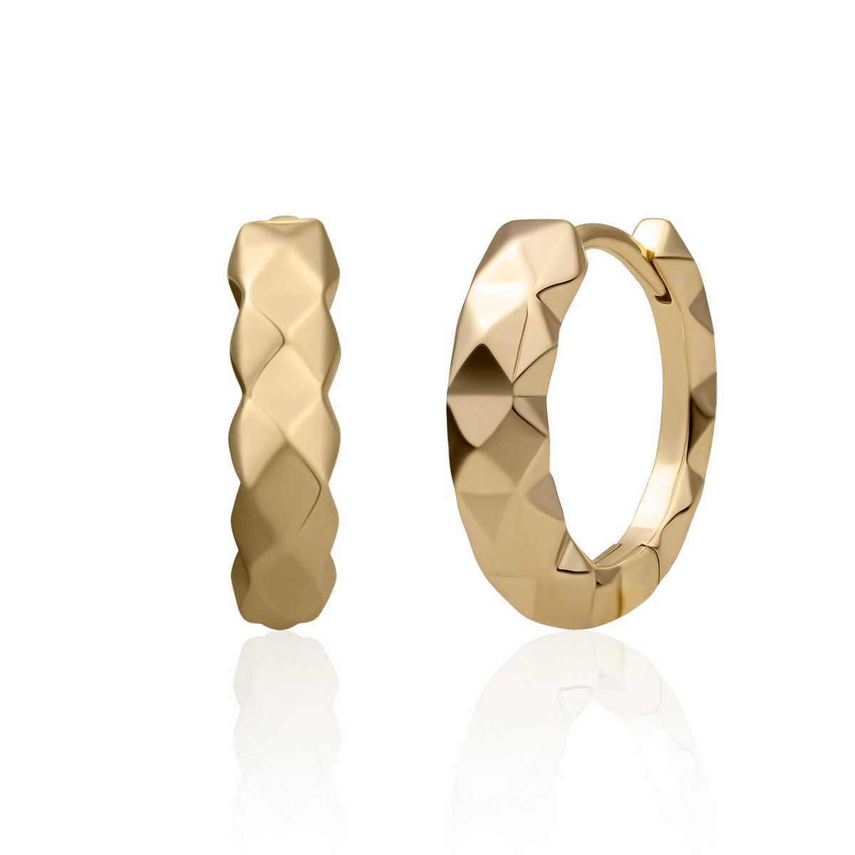 Sparkling Jewels Oorbellen Multi Edge Huggies EAG29 Goudkleurig