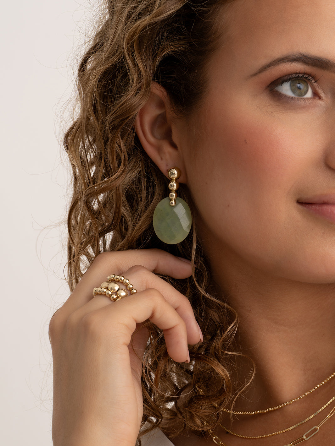 Sparkling Jewels Oorbellen Bubble Push Back EAG34 Goudkleurig