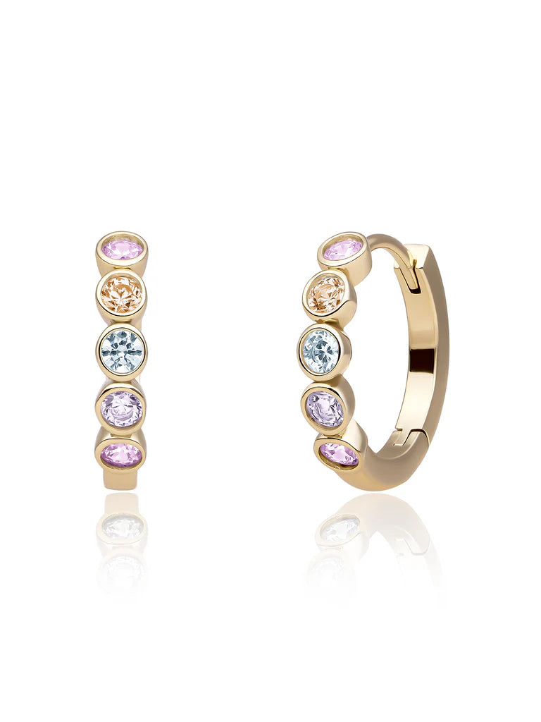 Sparkling Jewels Oorringen Multicolor EAG35-MULTI Goudkleurig