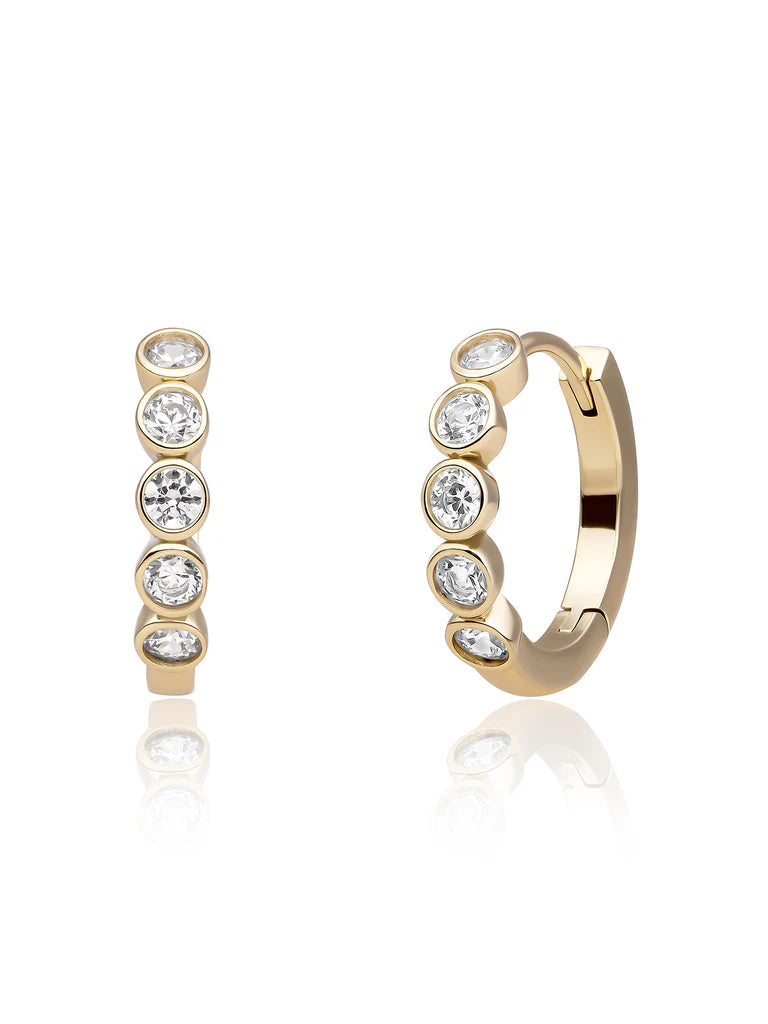Sparkling Jewels Oorbellen Zirkonia EAG35 Goudkleurig