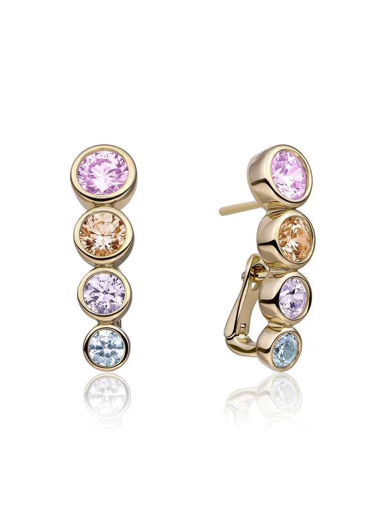 Sparkling Jewels Oorknoppen Multicolor EAG36-MULTI Zilverkleurig