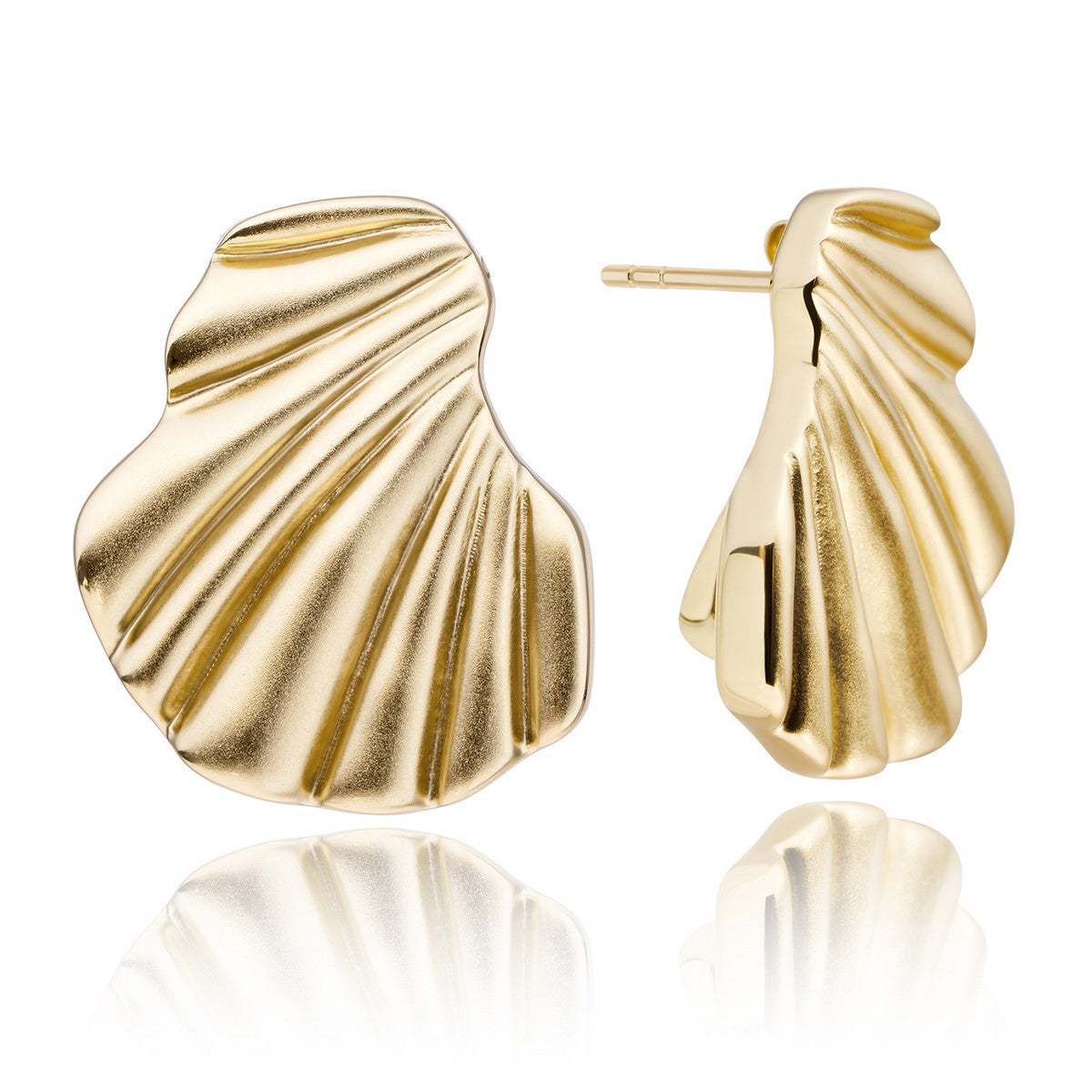 Sparkling Jewels Oorbellen Dune Push Back Earrings EAG39 Goudkleurig