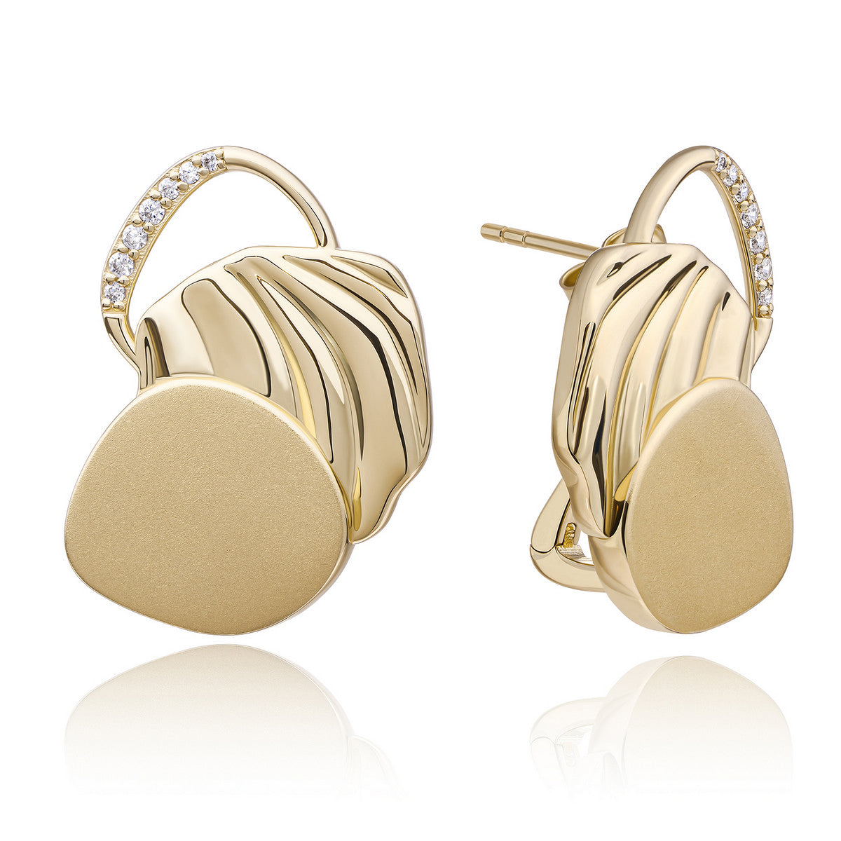 Sparkling Jewels Oorbellen Zirkonia EAG44 Goudkleurig