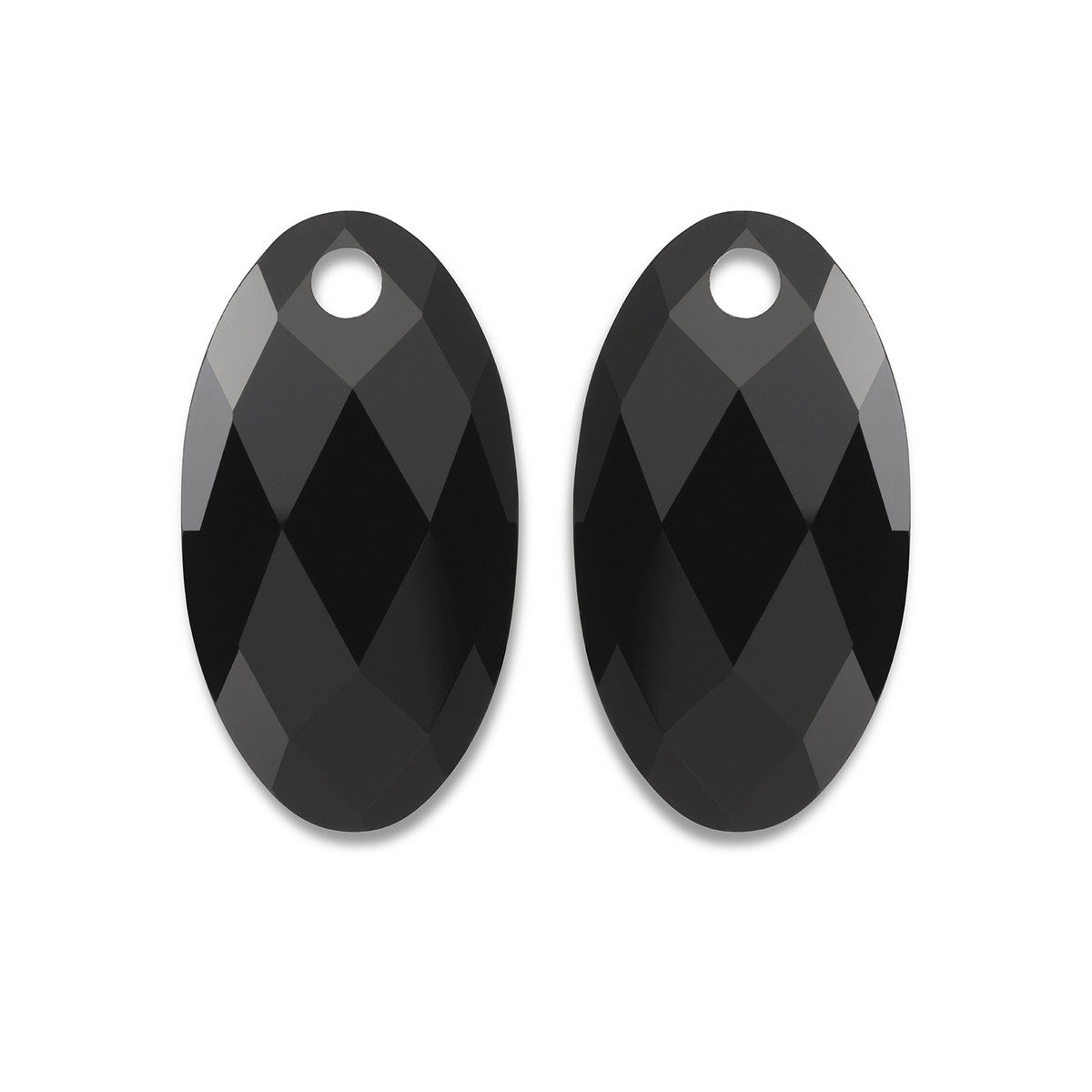 Sparkling Jewels Oorstenen Large Leaf Onyx EAGEM07-FCLF-L