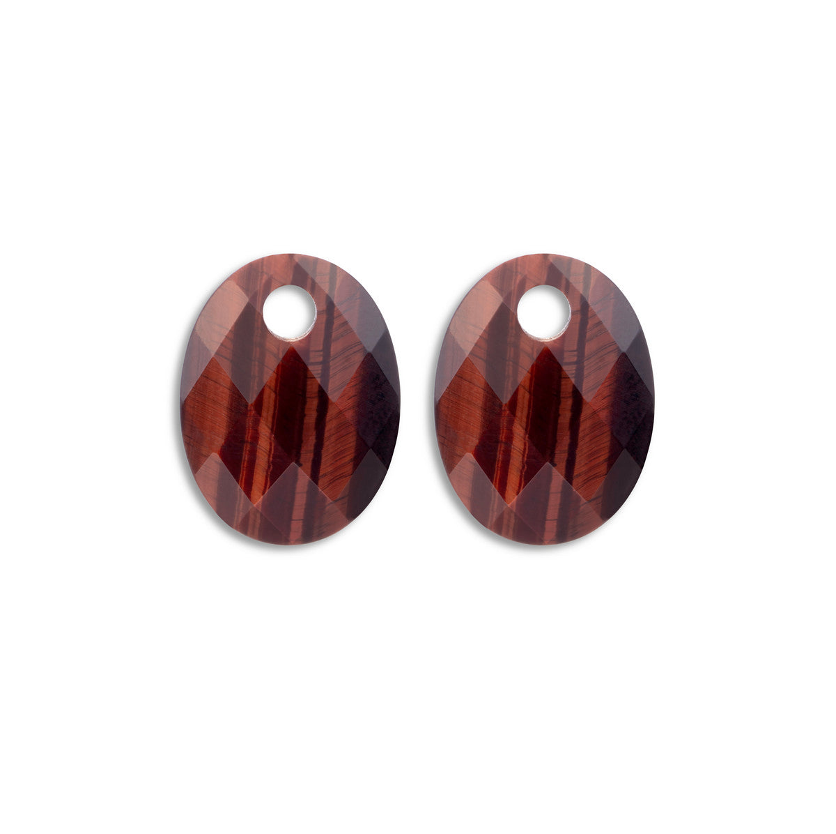 Sparkling Jewels Oorstenen Medium Oval Rode Tijgeroog EAGEM15-MO