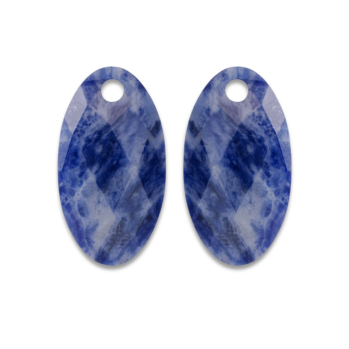 Sparkling Jewels Oorstenen Large Leaf Sodaliet EAGEM20-FCLF-L