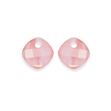 Sparkling Jewels Oorstenen | Cushion Cut - Cherry Quartz EAGEM25-CC