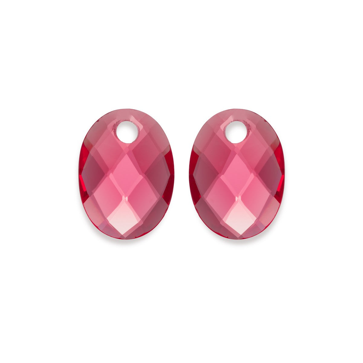 Sparkling Jewels Oorstenen Medium Oval Fuchsia Kwarts EAGEM51-MO