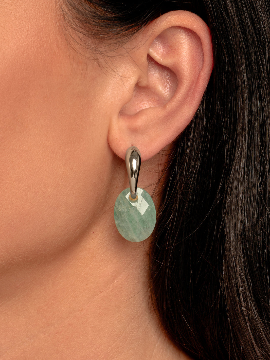 Sparkling Jewels Oorstenen Medium Oval Rich Groene Amazoniet EAGEM57-MO