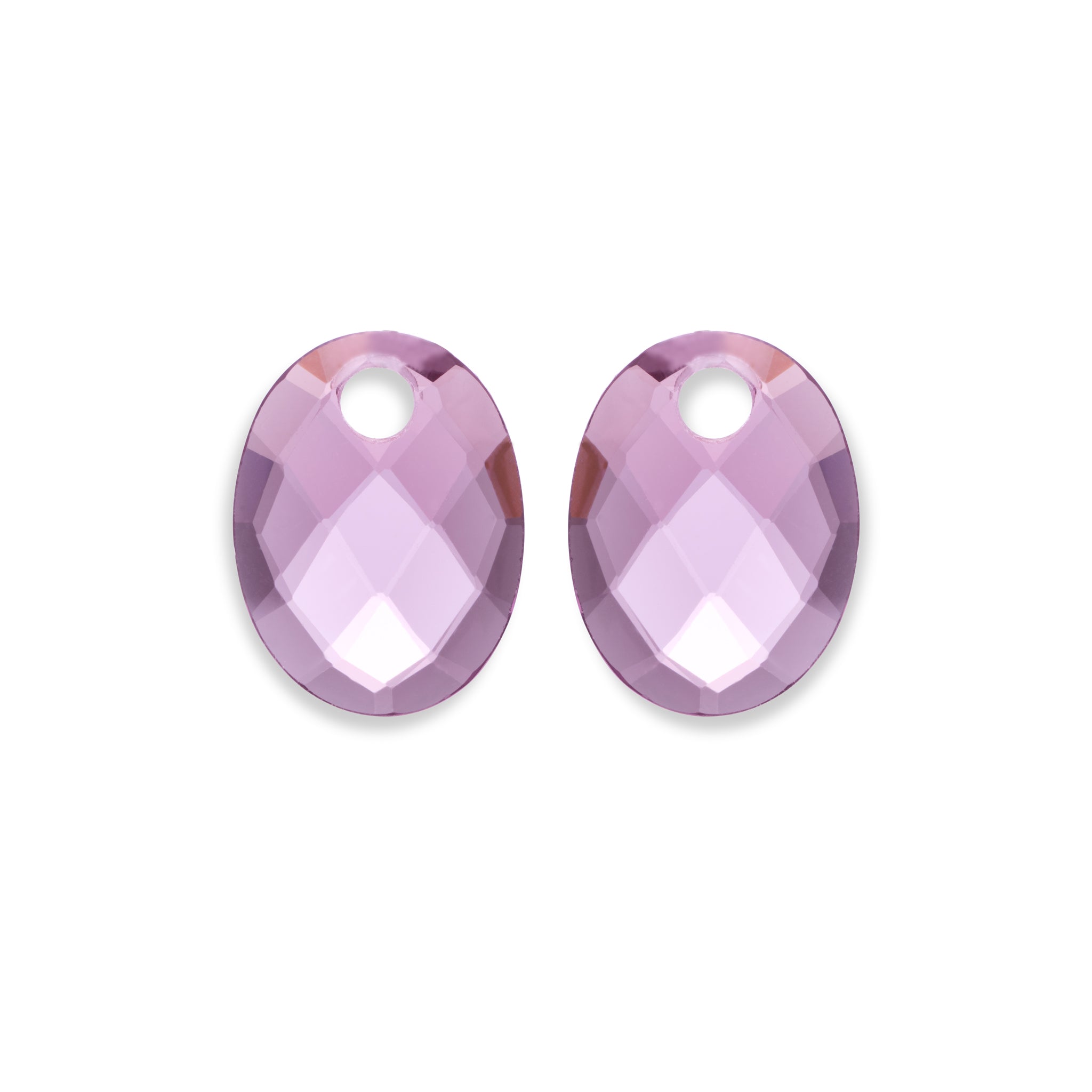 Sparkling Jewels Oorstenen Medium Oval Aubergine Kwarts EAGEM59-MO