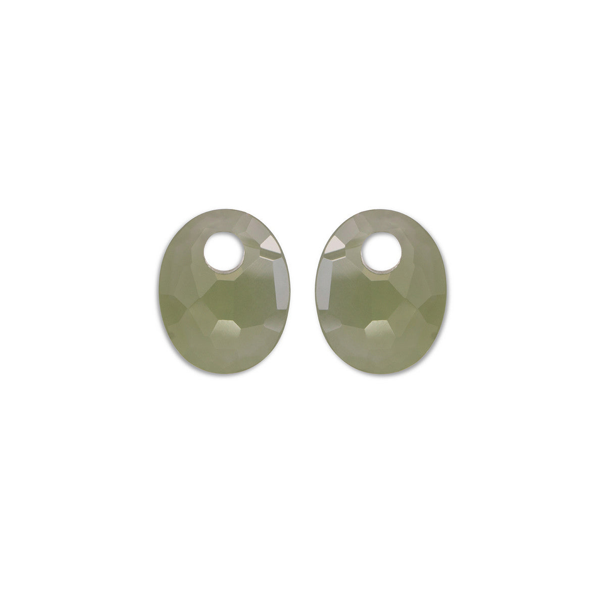 Sparkling Jewels Oorstenen Small Oval - Lime Jade EAGEM64-SO