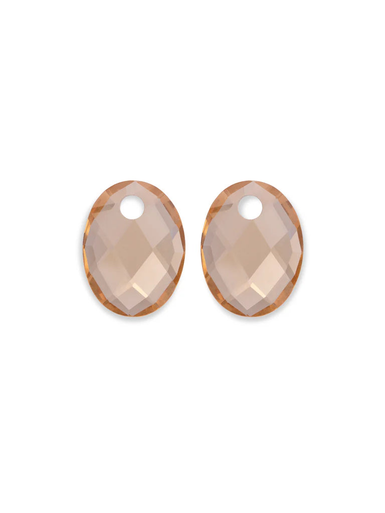 Sparkling Jewels Oorstenen Medium Oval - Light Gold Citrien EAGEM65-MO