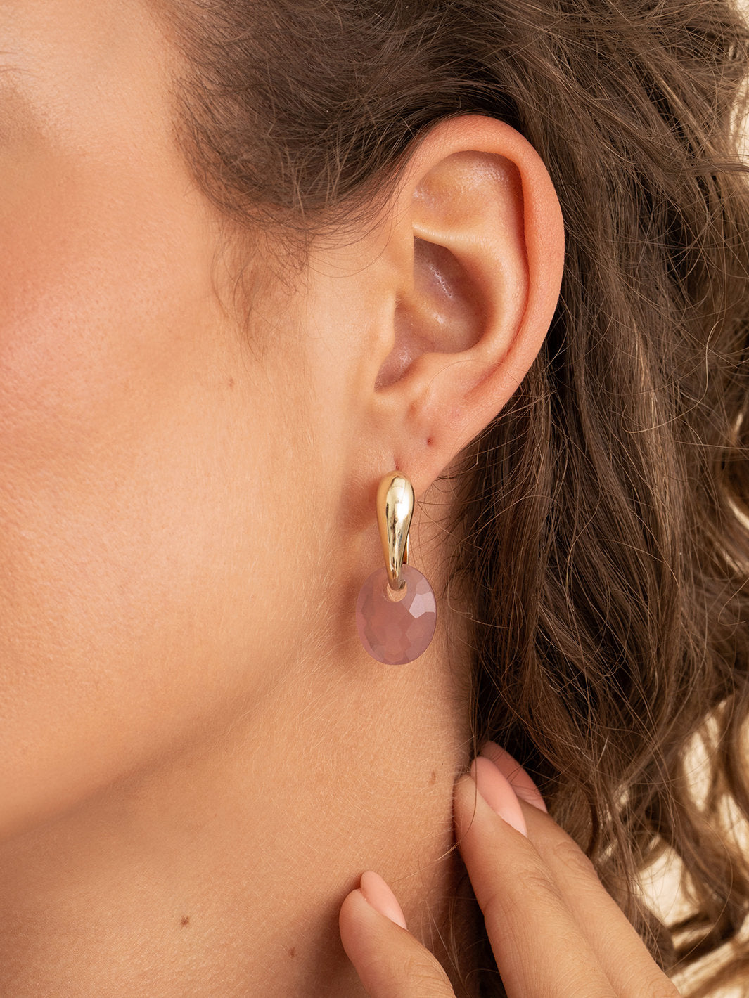 Sparkling Jewels Oorstenen Small Oval - Pink Opaliet EAGEM66-SO