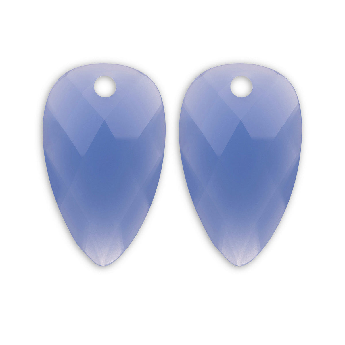 Sparkling Jewels Oorstenen Blossom - Milky Blue Jade EAGEM68-BS