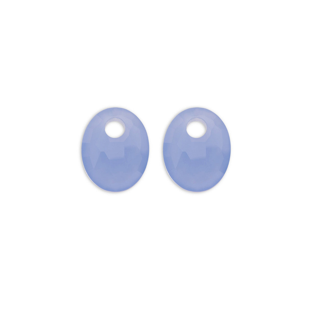 Sparkling Jewels Oorstenen Small Oval - Milky Blue Jade EAGEM68-SO