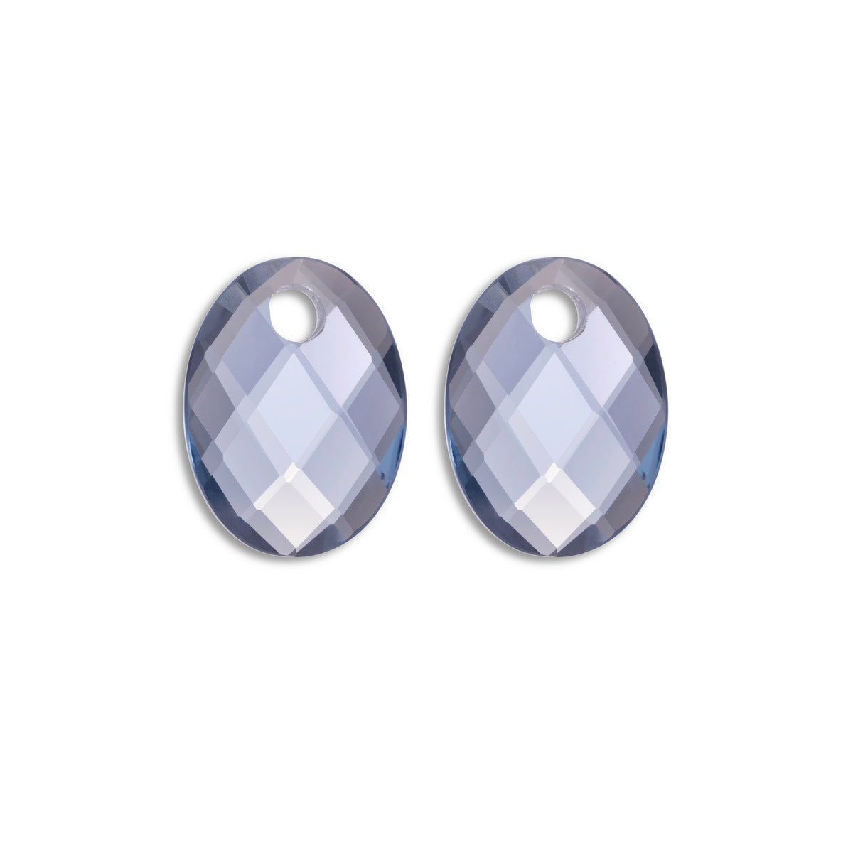 Sparkling Jewels Oorstenen Medium Oval Ice Blue Kwarts EAGEM72-MO