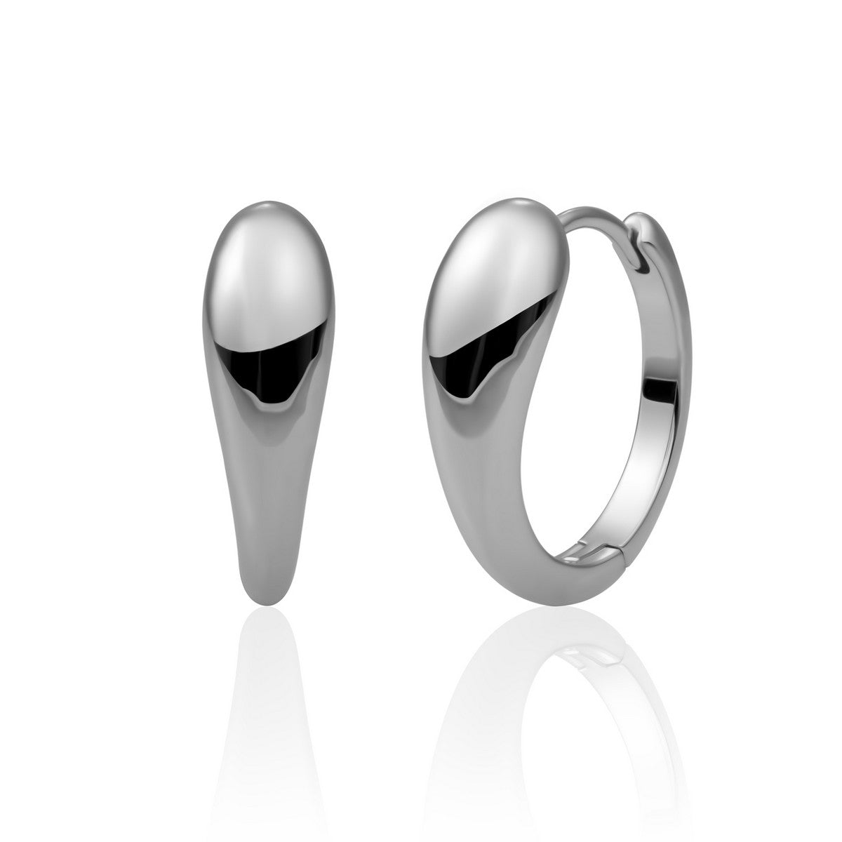Sparkling Jewels Oorbellen Bold Fuse Huggies EAS30 Zilverkleurig