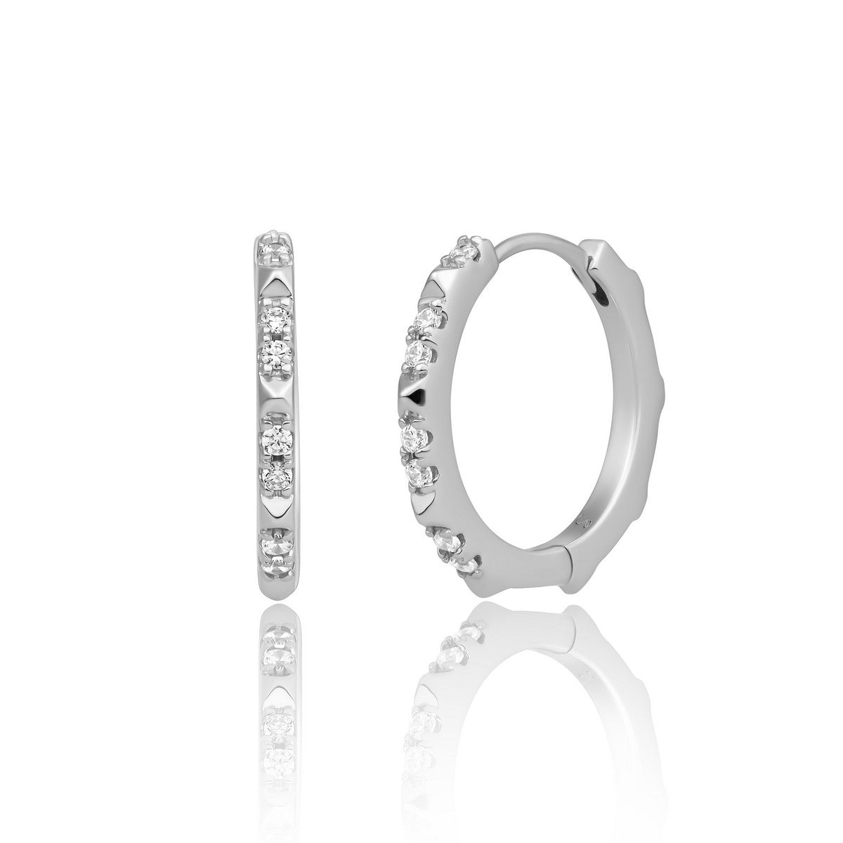 Sparkling Jewels Oorbellen Edge zirkonia EAS31 Goudkleurig