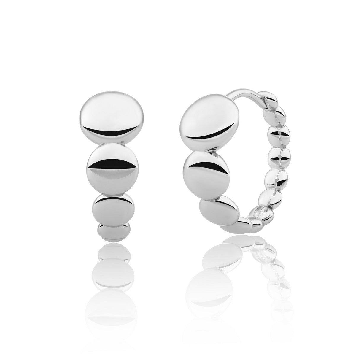 Sparkling Jewels Oorbellen Bubble Huggies EAS33 Zilverkleurig
