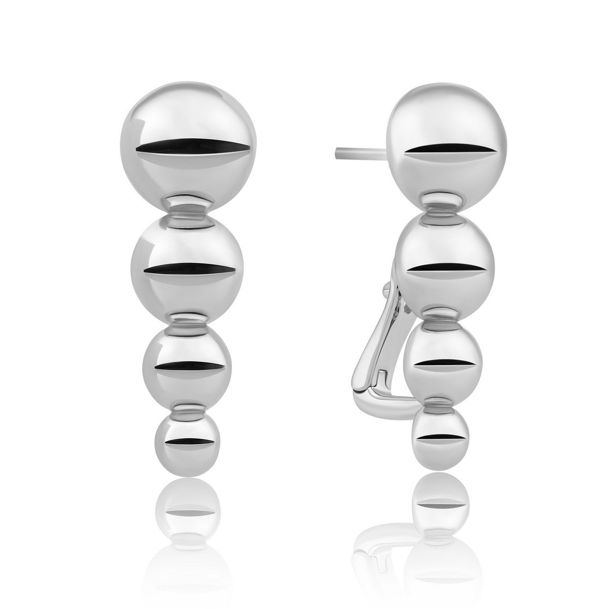 Sparkling Jewels Oorbellen Bubble Push Back EAS34 Zilverkleurig