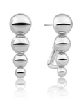 Sparkling Jewels Oorringen Bubble Push Back Earrings - Silver EAS34 - PansiteNederland.nl