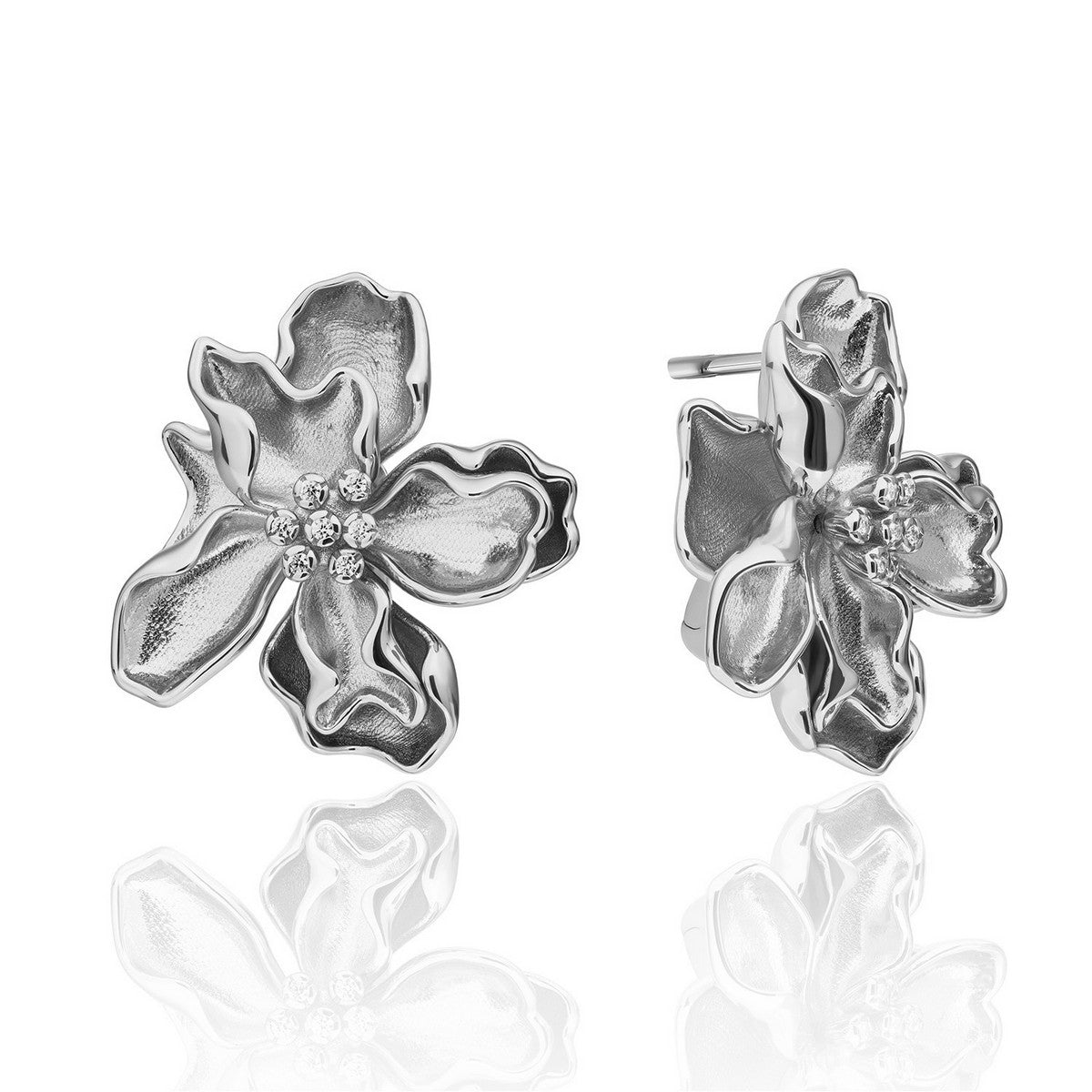 Sparkling Jewels Oorbellen Zirkonia EAS46 Zilverkleurig