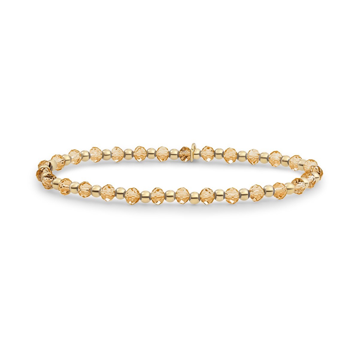 Sparkling Jewels Armband Citrienkwarts SBG-GEM65-3MM-MIX Goudkleurig
