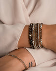 Sparkling Jewels armband Smoky Quartz Bold Mix - Silver BLK01S-G23 - PansiteNederland.nl