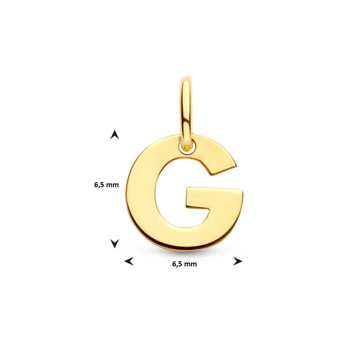 Hanger letter G 6 mm 14K geelgoud #Letter_G