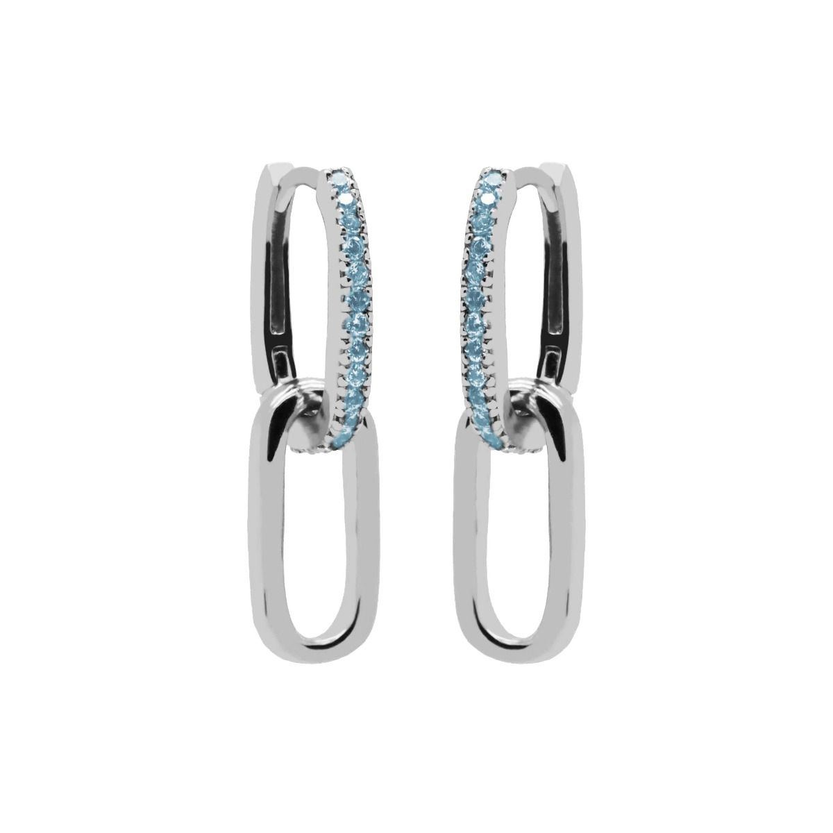 Karma Hinged Hoops Zirconia Densely Light Blue H233S_JB oorbellen