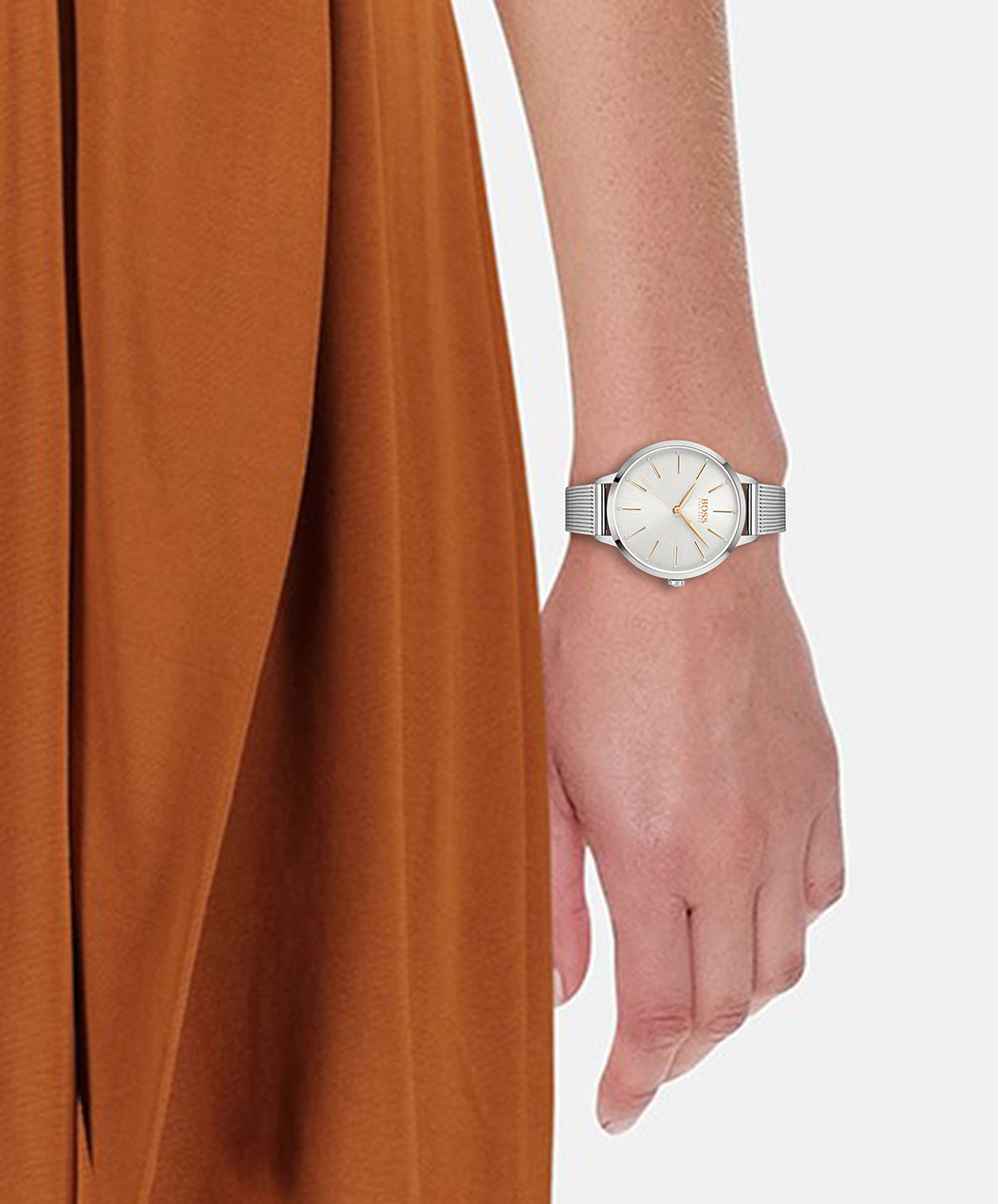 Hugo Boss Dames Horloge HB1502611 38 mm Zilverkleurig