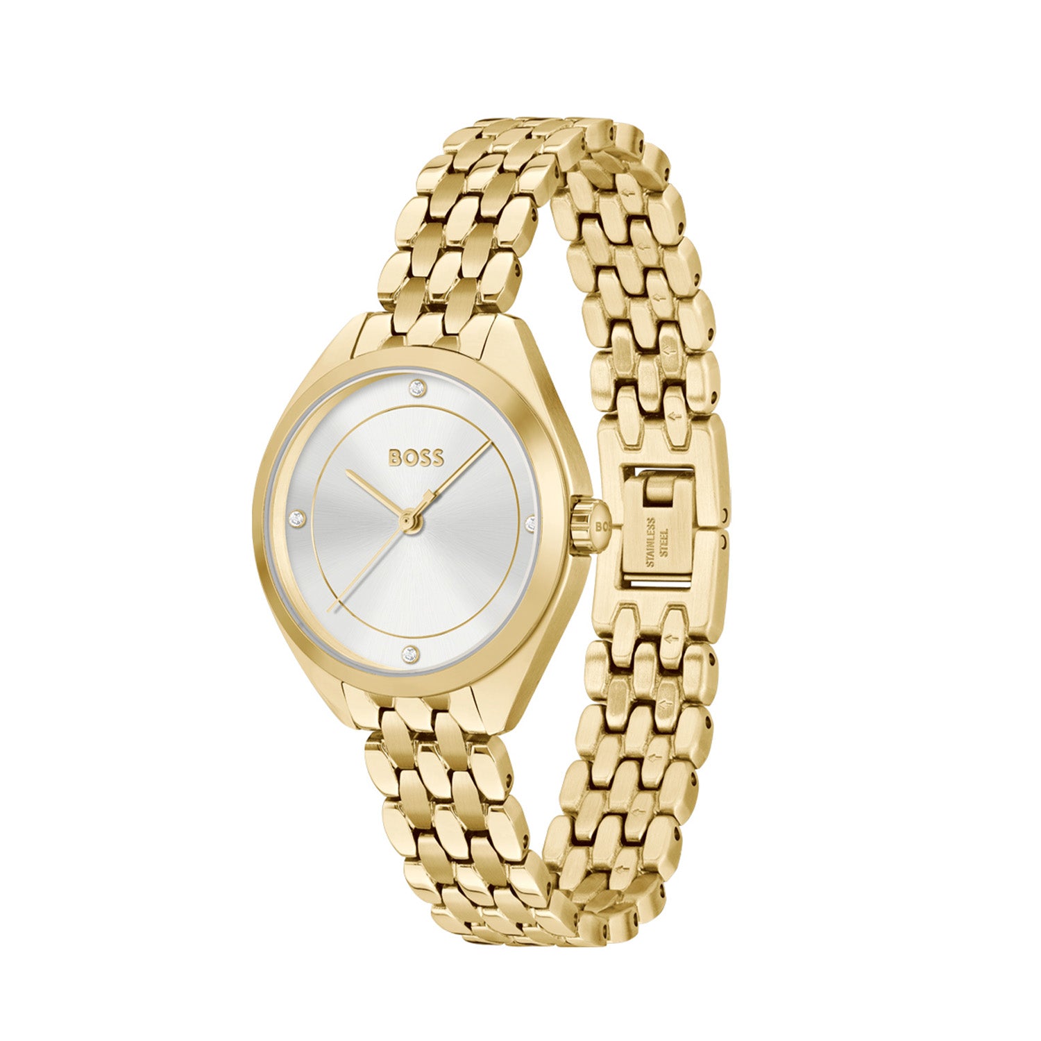 Hugo Boss Dames Horloge HB1502733 30 mm Goudkleurig