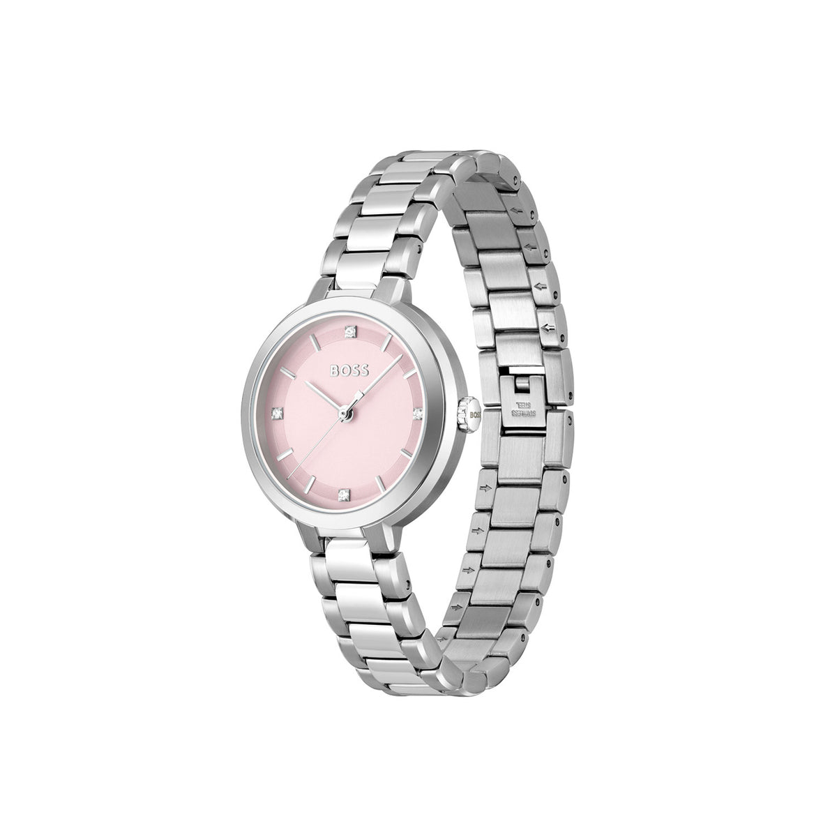 Hugo Boss Dames Horloge HB1502757 34 mm Zilverkleurig