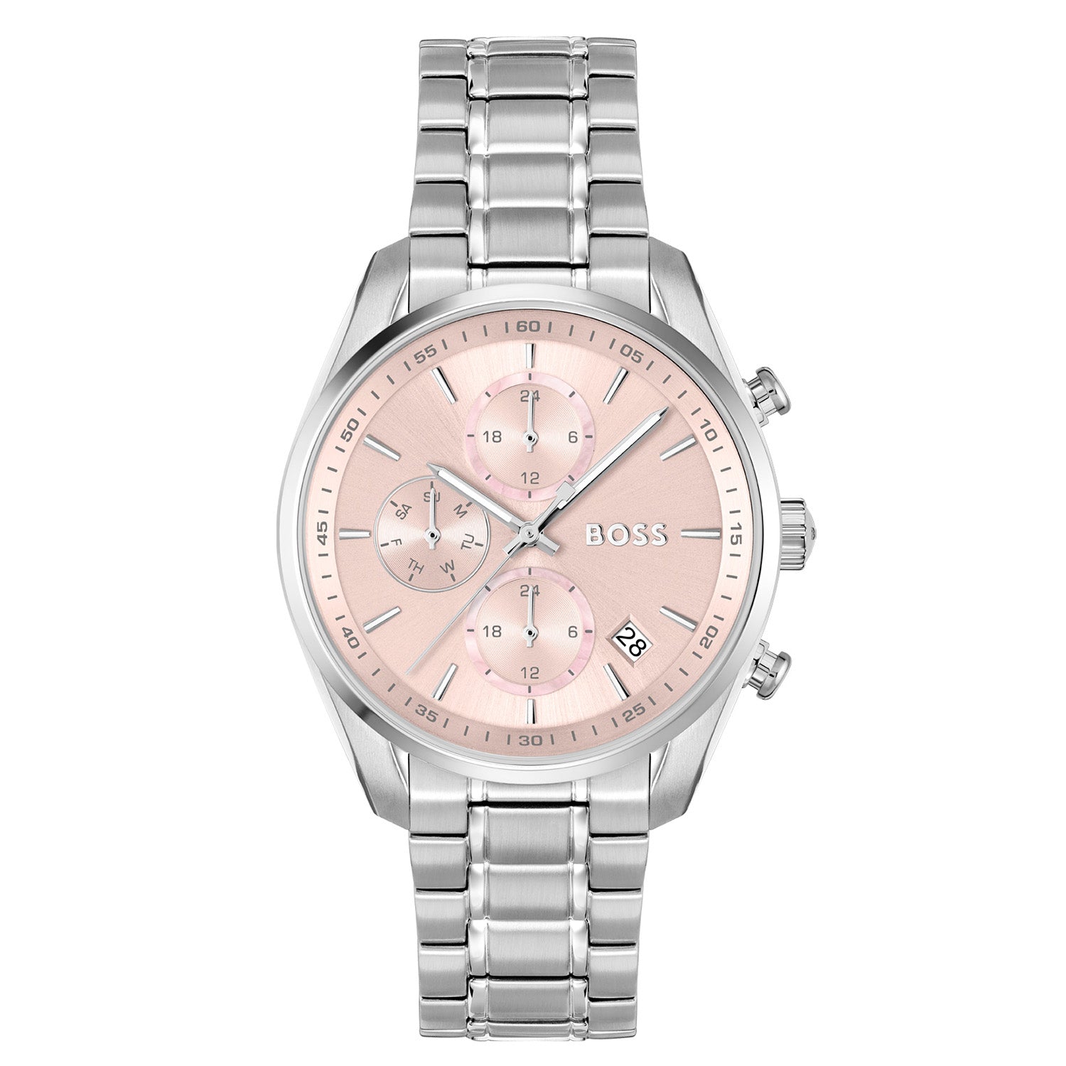 Hugo Boss Dames Horloge HB1502765 38 mm Zilverkleurig