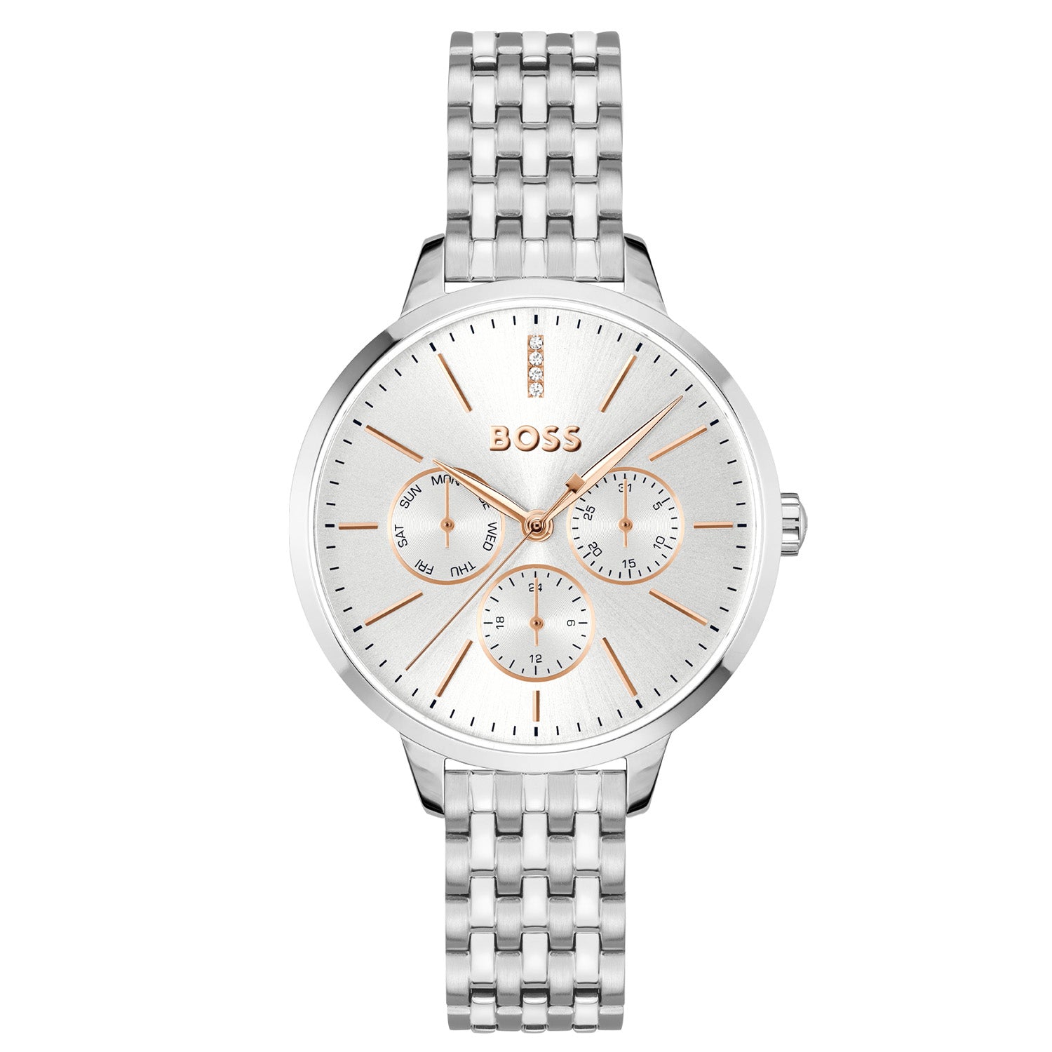 Hugo Boss Dames Horloge HB1502781 38 mm Zilverkleurig
