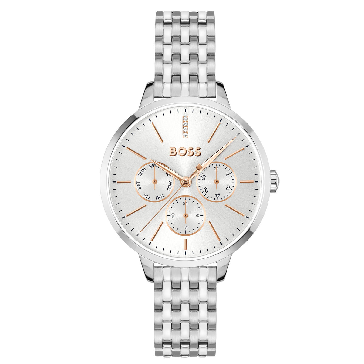 Hugo Boss Dames Horloge HB1502781 38 mm Zilverkleurig