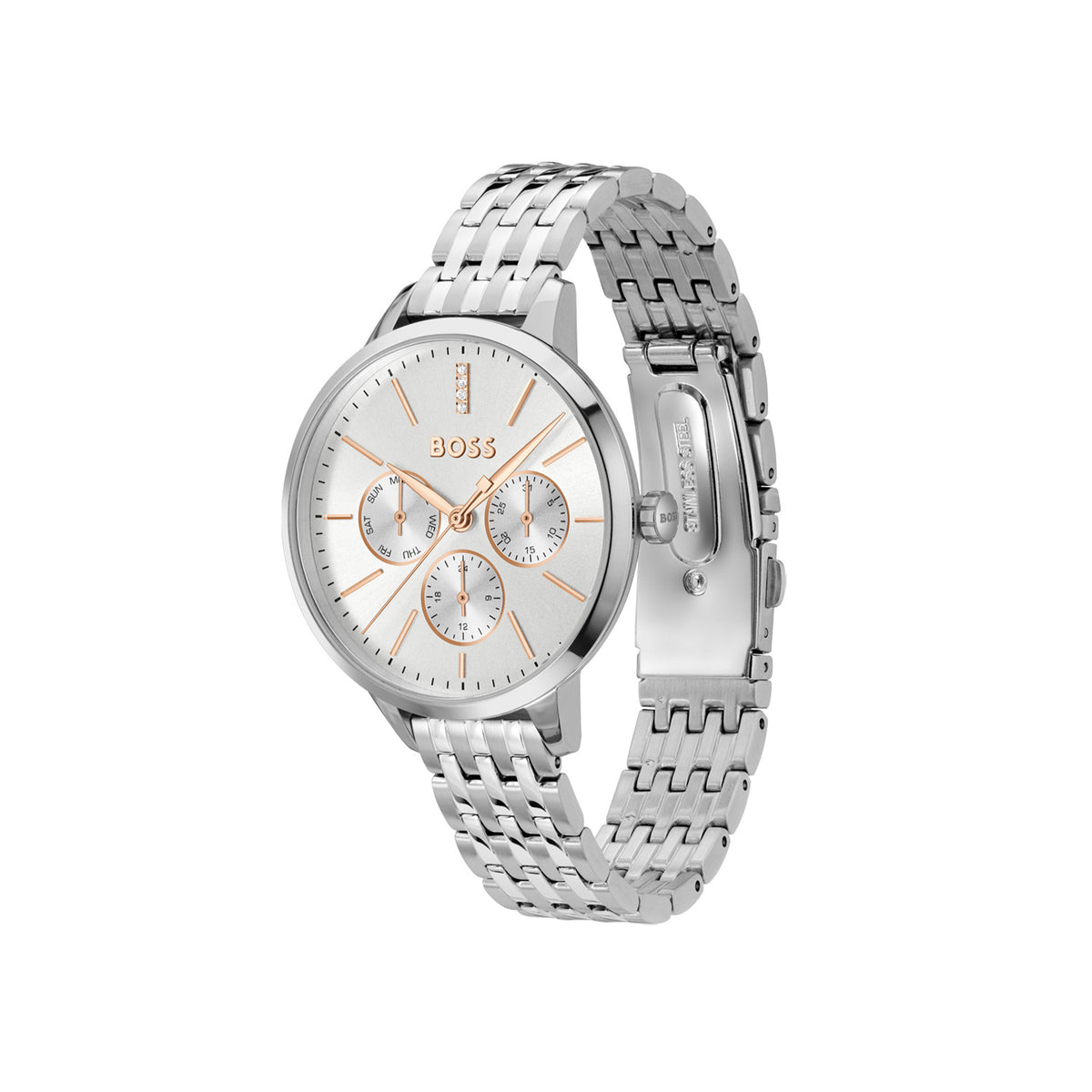 Hugo Boss Dames Horloge HB1502781 38 mm Zilverkleurig