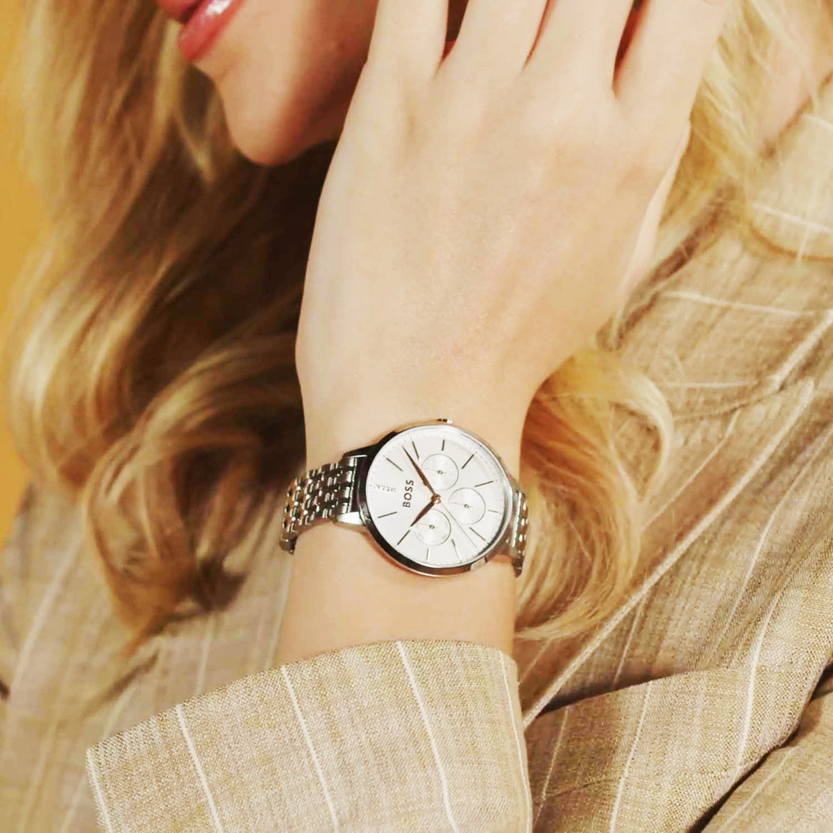 Hugo Boss Dames Horloge HB1502781 38 mm Zilverkleurig