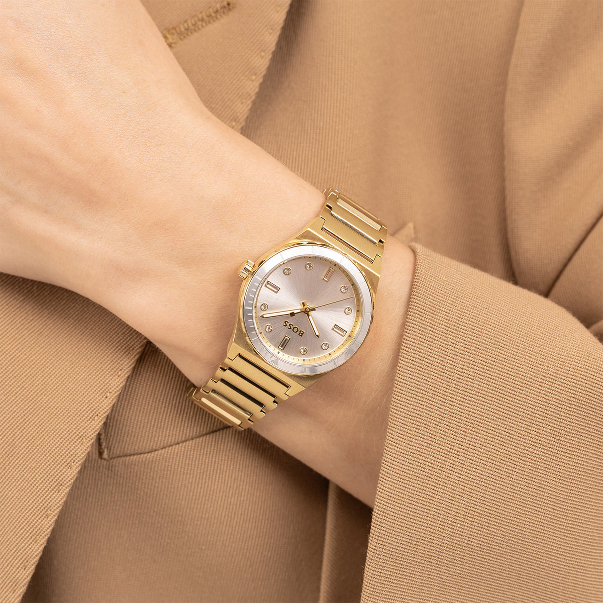 Hugo Boss Dames Horloge HB1502789 32 mm Goudkleurig