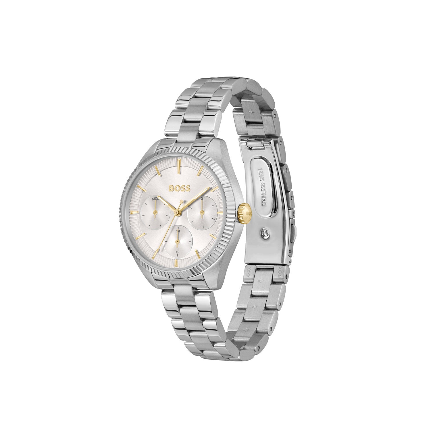 Hugo Boss Dames Horloge HB1502800 34 mm Zilverkleurig